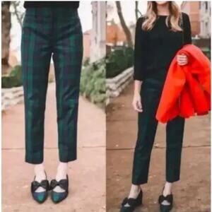 J. Crew Factory Green Plaid Pants